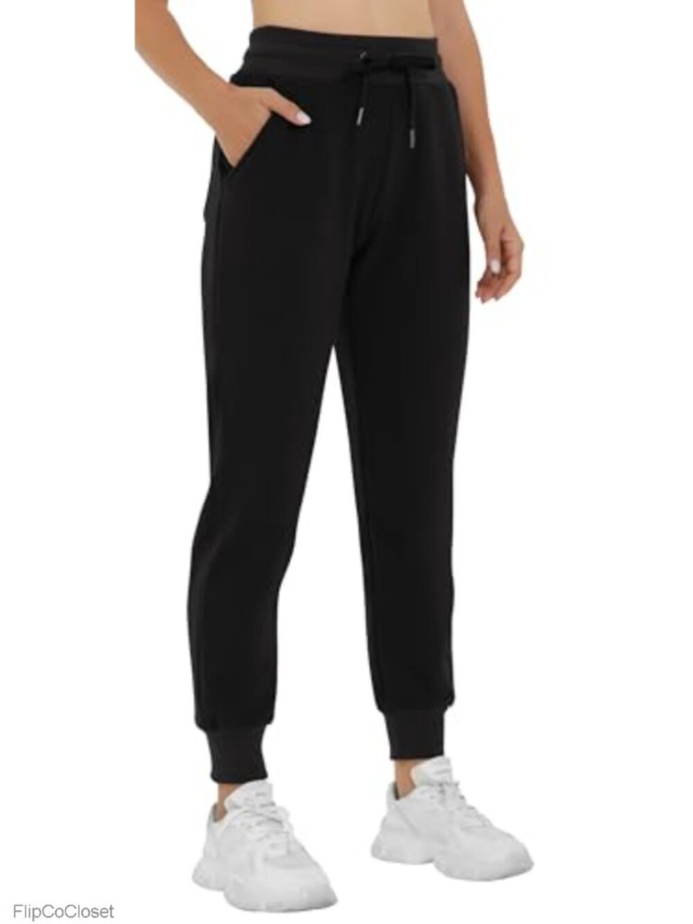 Fleece Lined Thermal Joggers Sweatpants with Pockets Tapered Leg